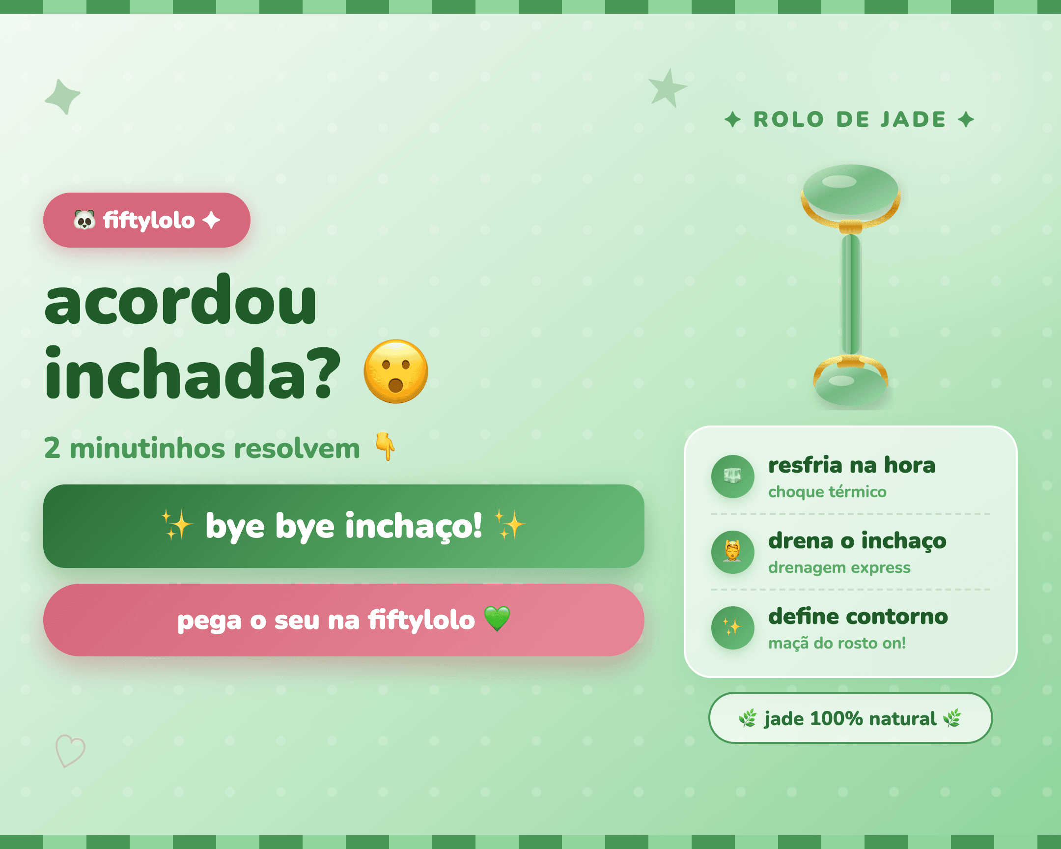 Acordou inchada · skincare