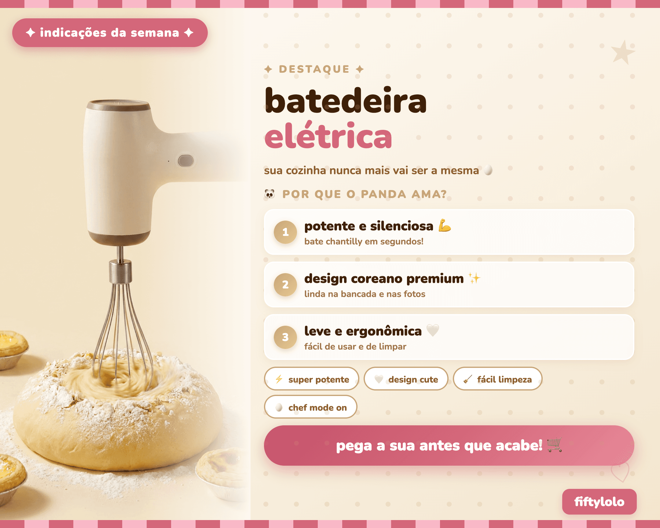 Batedeira elétrica · destaque