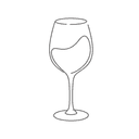 Verre à vin, noir