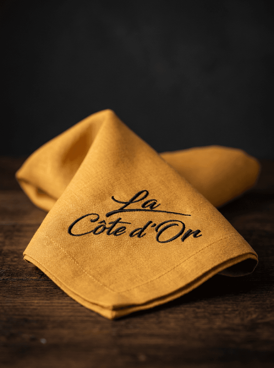 Serviette brodée